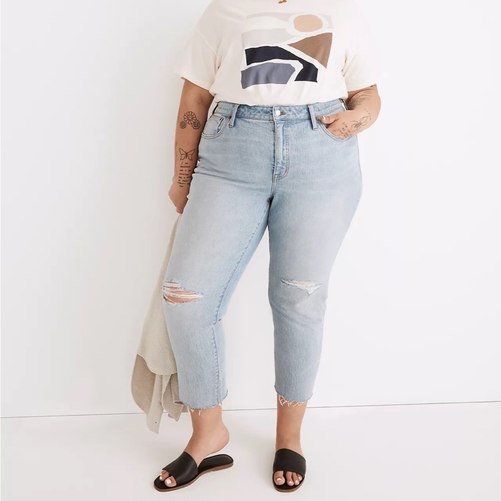 NWT Madewell Plus High Rise Slim Boyjean - Picture 1 of 15